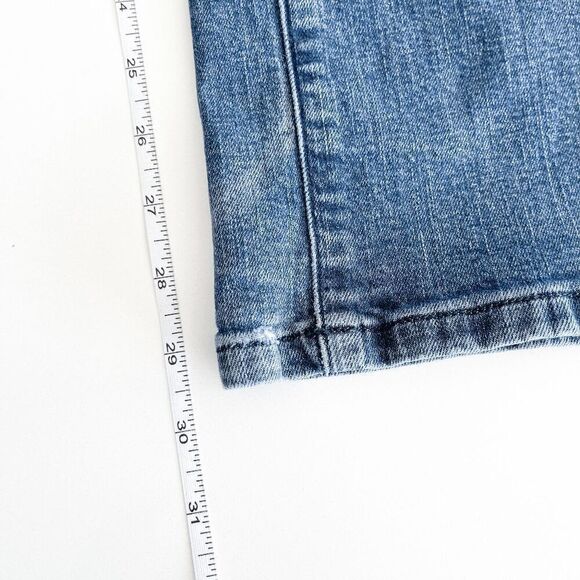 Volcom Vorta Women's Low Rise Slim Straight Stretch Denim Jeans Mid Wash Blue 28 - Picture 9 of 11